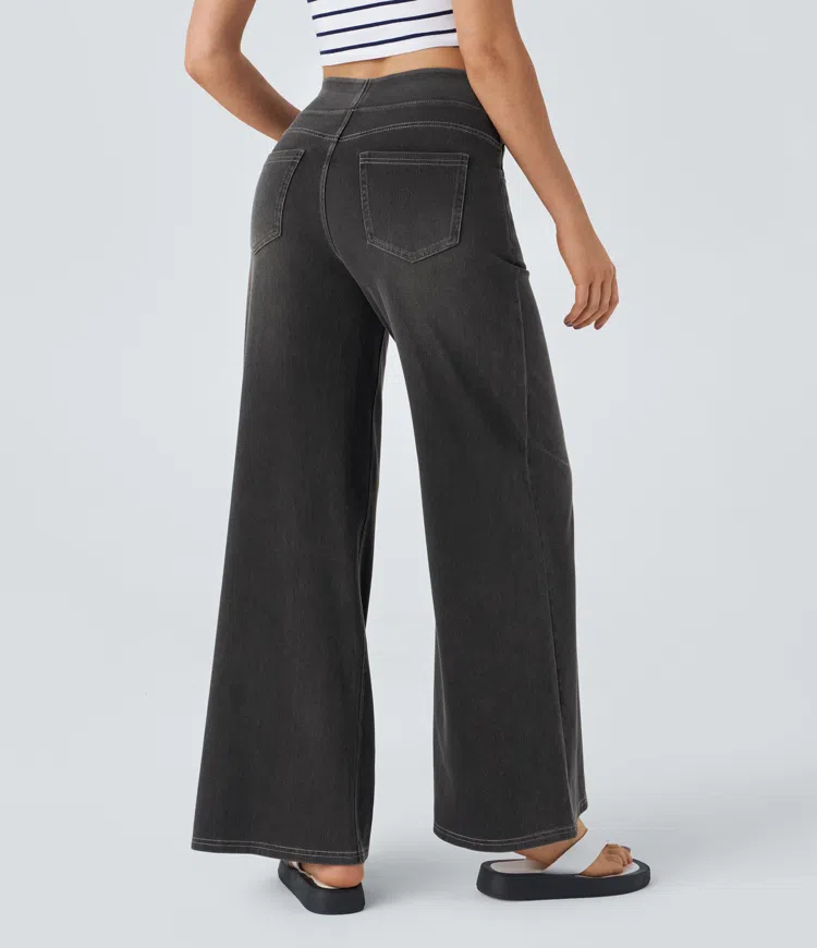 Ella™ High-Waist Stretch Wide-Leg Jeans