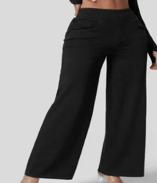 Ella™ High-Waist Stretch Wide-Leg Jeans