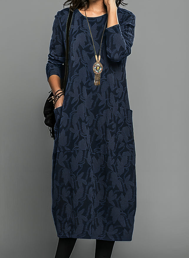 Zofia™ Comfortable winter dress with round neckline