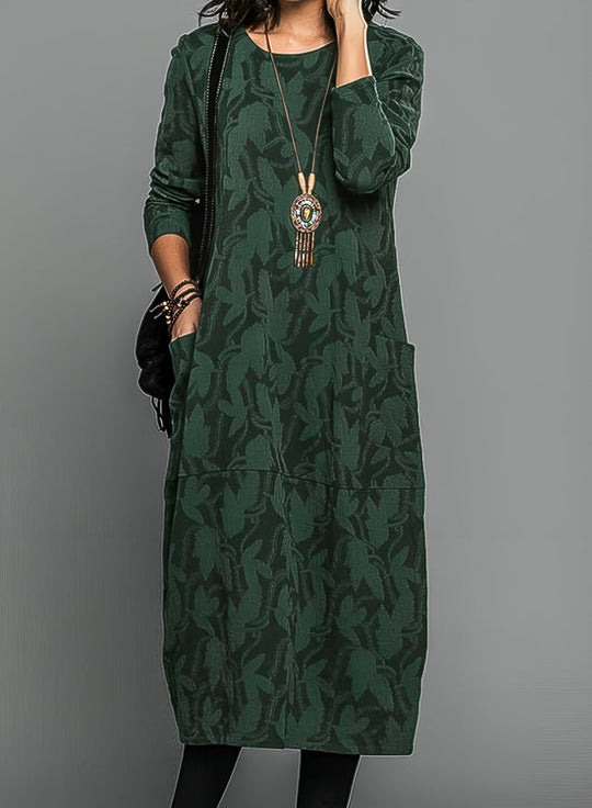 Zofia™ Comfortable winter dress with round neckline