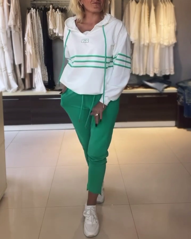 Mira™ Striped Pants and Matching Hoodie Set