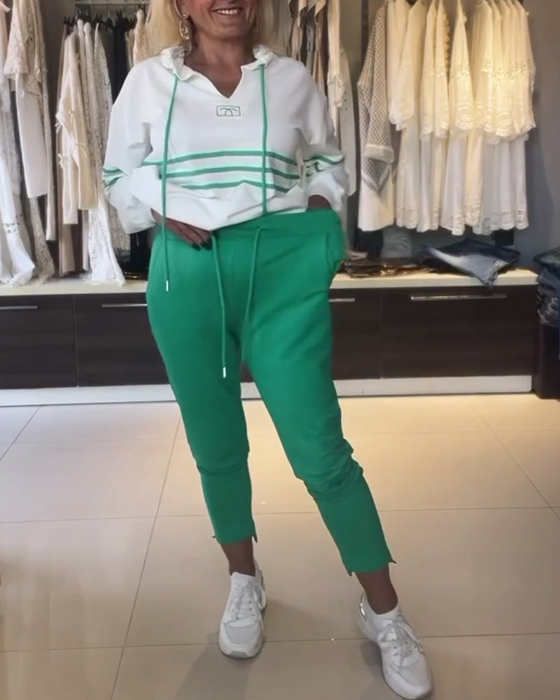Mira™ Striped Pants and Matching Hoodie Set