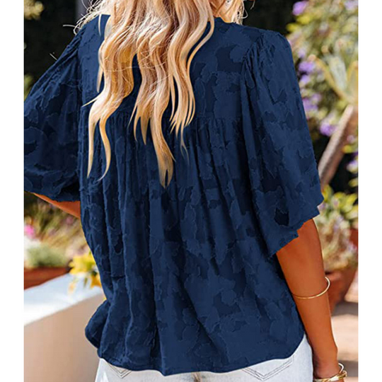 Horn Sleeve Doll Lace Blouse