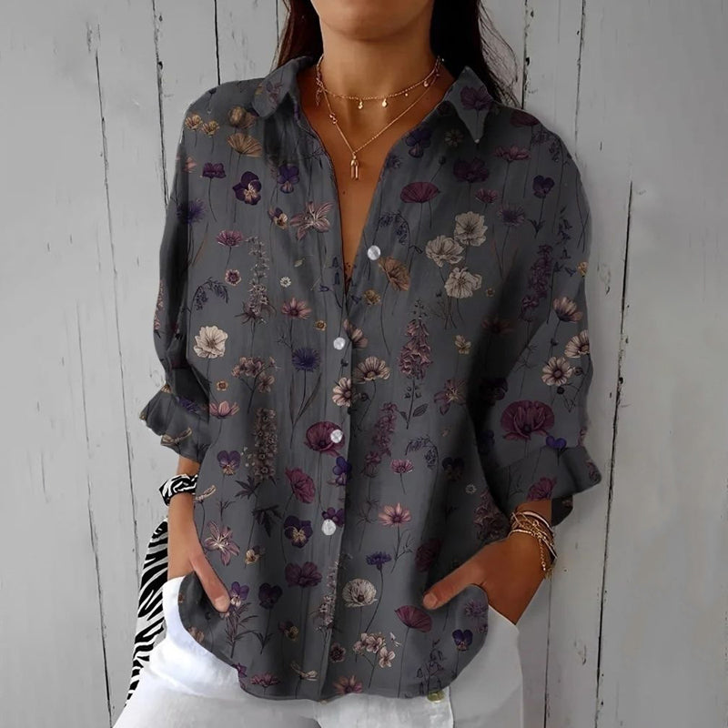 Colette™ Vintage Floral Cotton Blouse