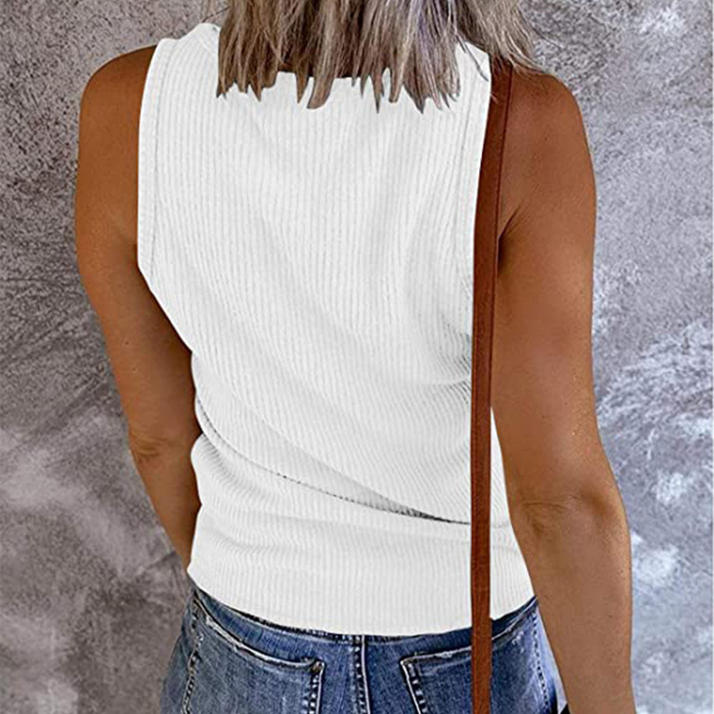 V Neck Sleeves Less Top