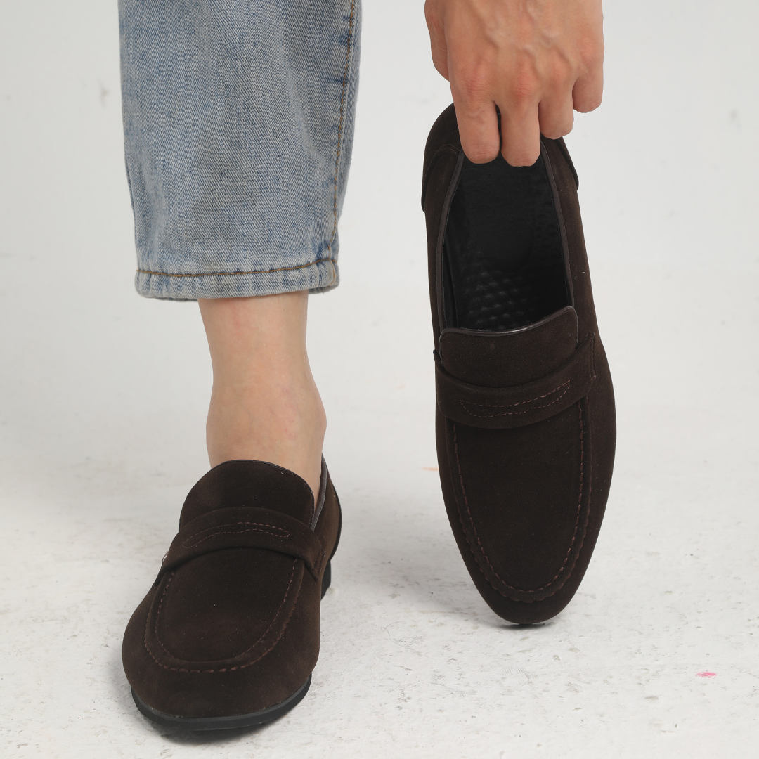 Laurent™ | Suede strappy loafers