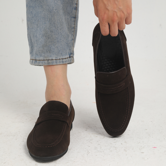 Laurent™ | Suede strappy loafers
