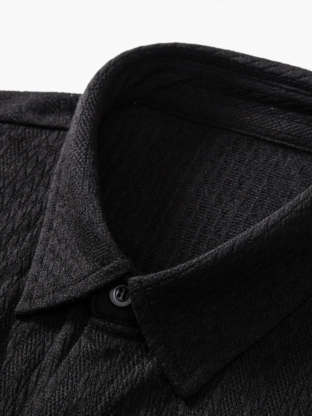 Muscle Fit Jacquard Textile Shirt