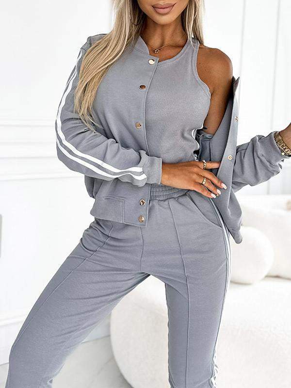 Alex™ Sport Set - Women's three-piece baseball jacket and pants