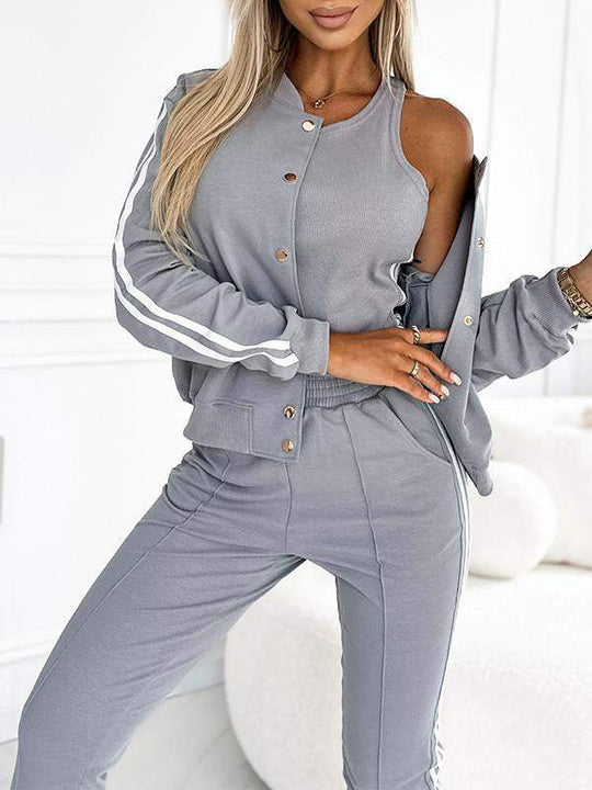 Alex™ Sport Set - Women's three-piece baseball jacket and pants