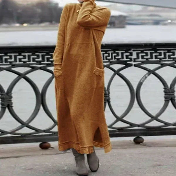 Doris™ Wool & Cotton Maxi Dress