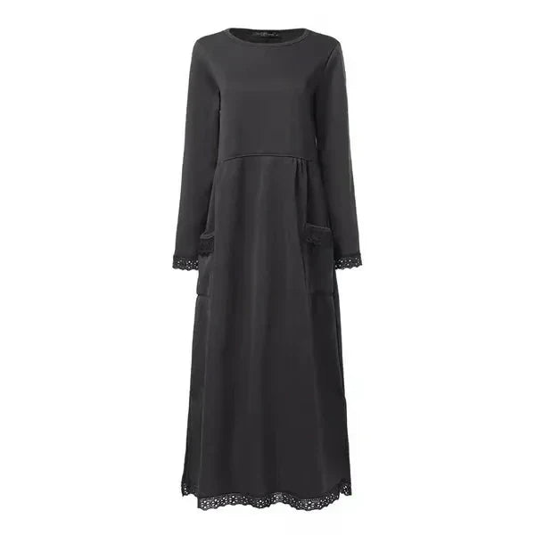Doris™ Wool & Cotton Maxi Dress