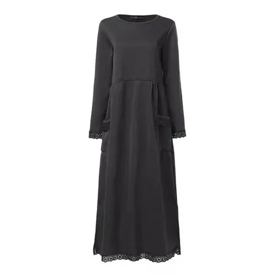 Doris™ Wool & Cotton Maxi Dress