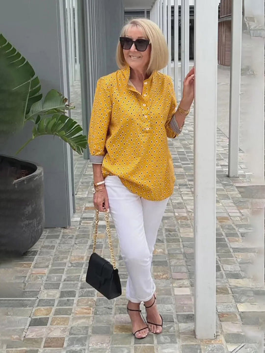 Marika™ Elegant Cotton Linen Shirt