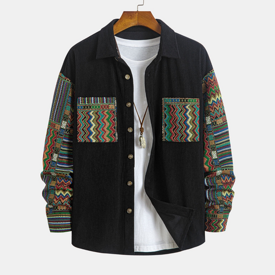 Laurent™ - Patchwork corduroy shirt