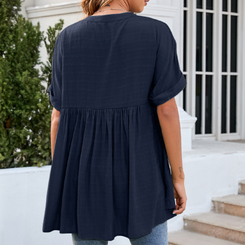 Flounce Hem Semi Formal Shirt