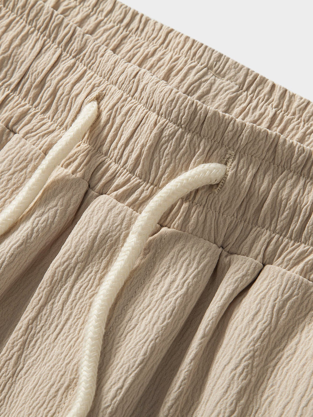 Wrinkle texture red Straight leg pants
