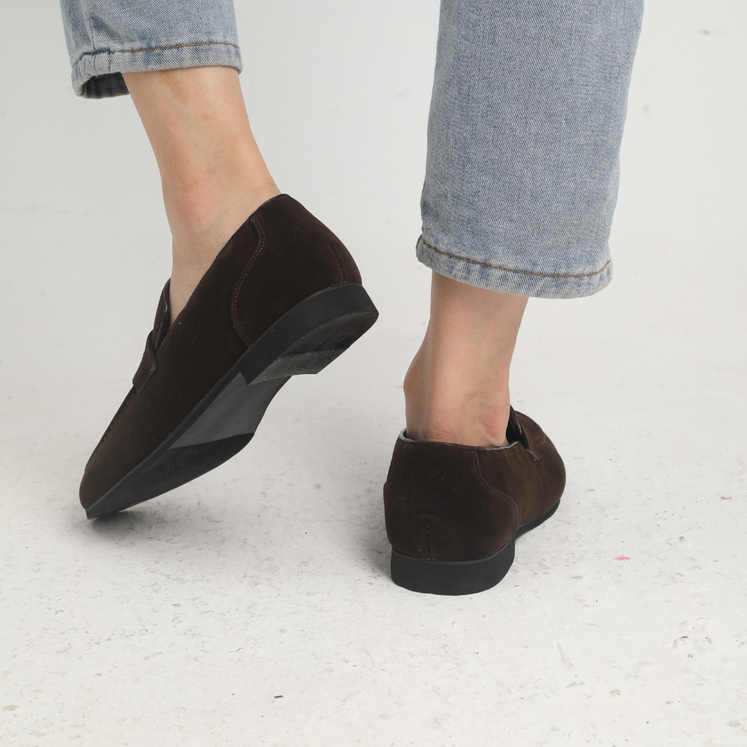 Laurent™ | Suede strappy loafers