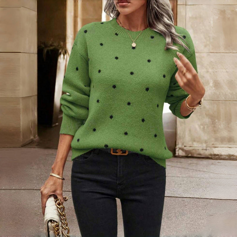 Gyn™ Casual Polka Dot Knit Sweater