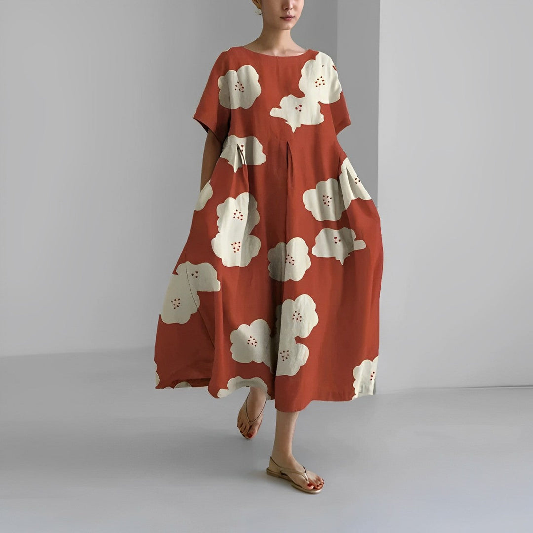 Amelia™ Cotton Bohemian Floral Dress