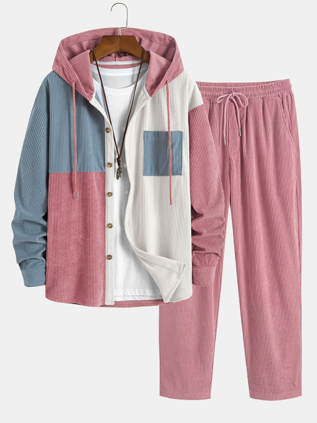 Laurent™ - Corduroy shirt and cargo jogger set