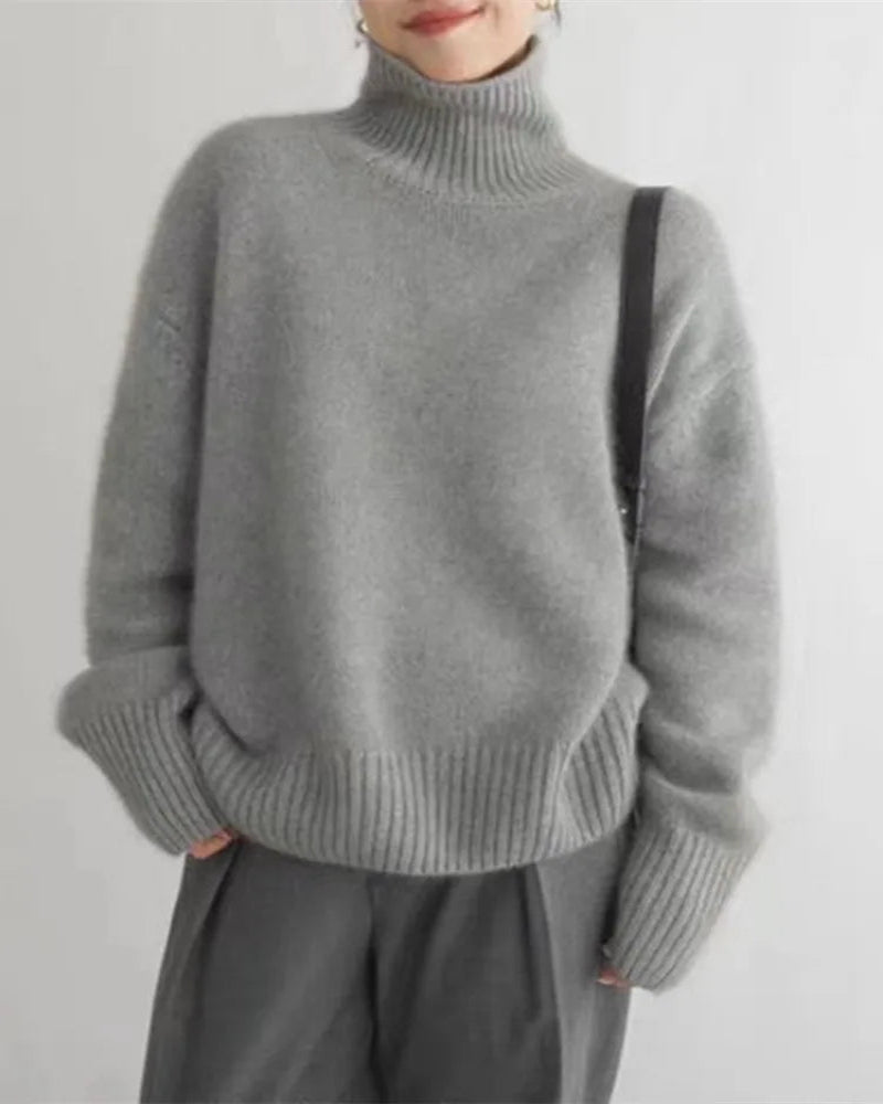 Lena™ Soft Cashmere Turtleneck Sweater