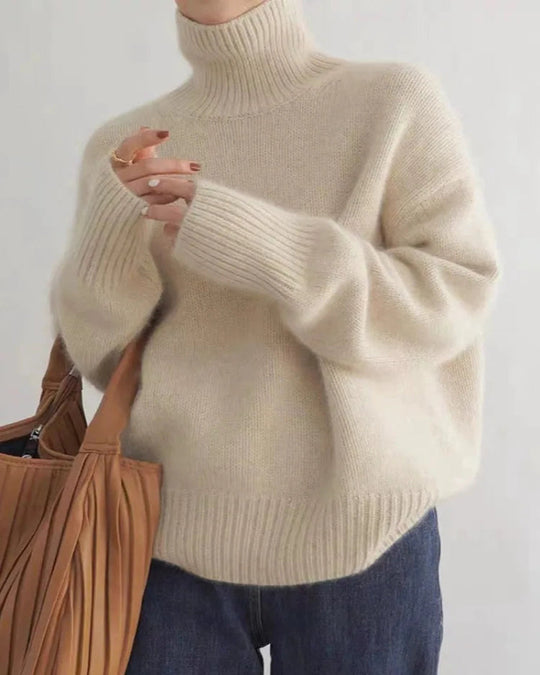 Lena™ Soft Cashmere Turtleneck Sweater