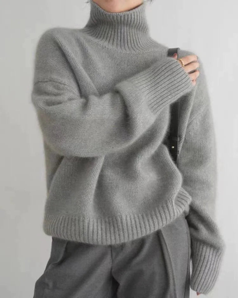 Lena™ Soft Cashmere Turtleneck Sweater