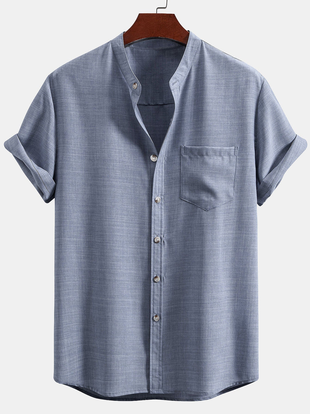 Short sleeve Slight brownd collar shirt
