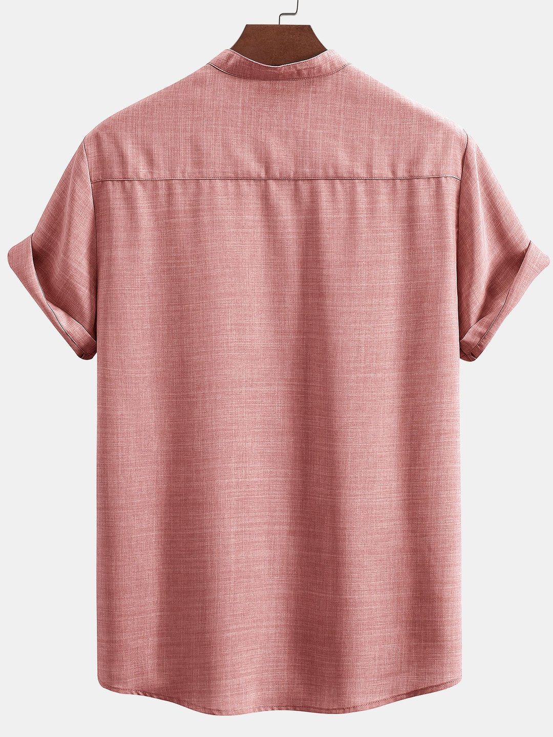 Short sleeve Slight brownd collar shirt