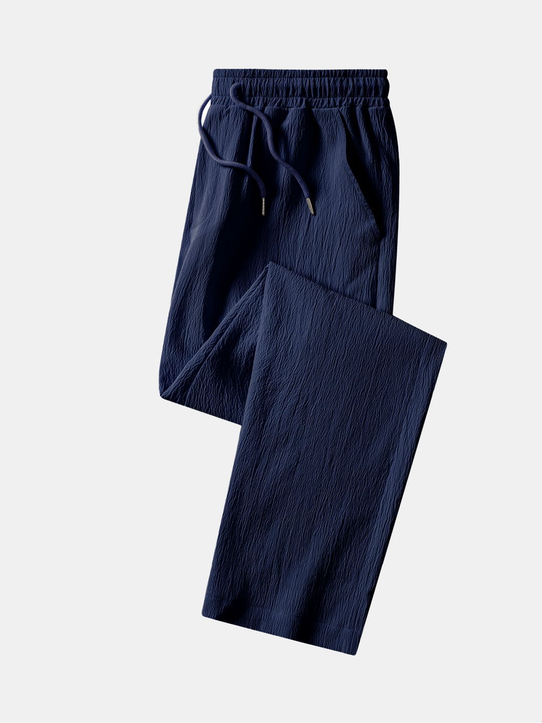 Wrinkle texture red Straight leg pants