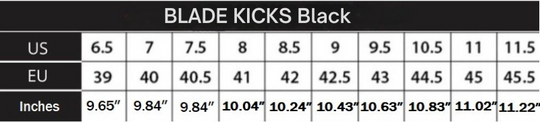 BLADE KICKS Black +3.15″ increase