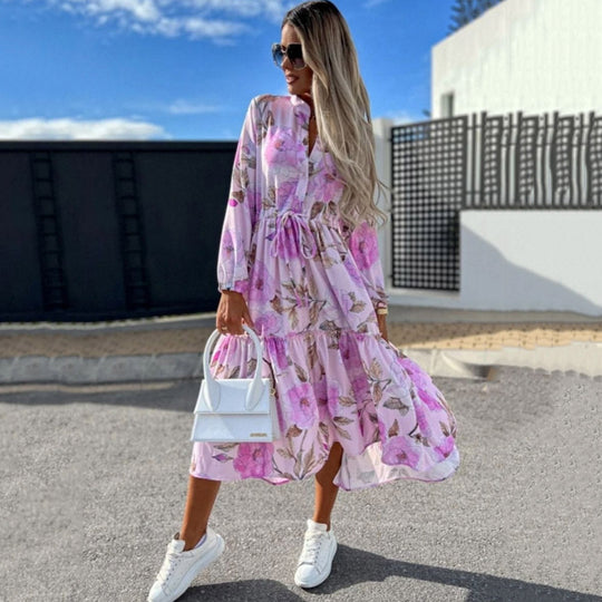 Chloé™ Floral Print Midi Dress