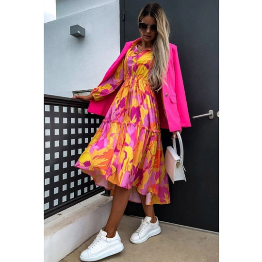 Chloé™ Floral Print Midi Dress