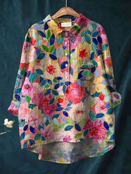 Donna™ Cotton Floral Shirt