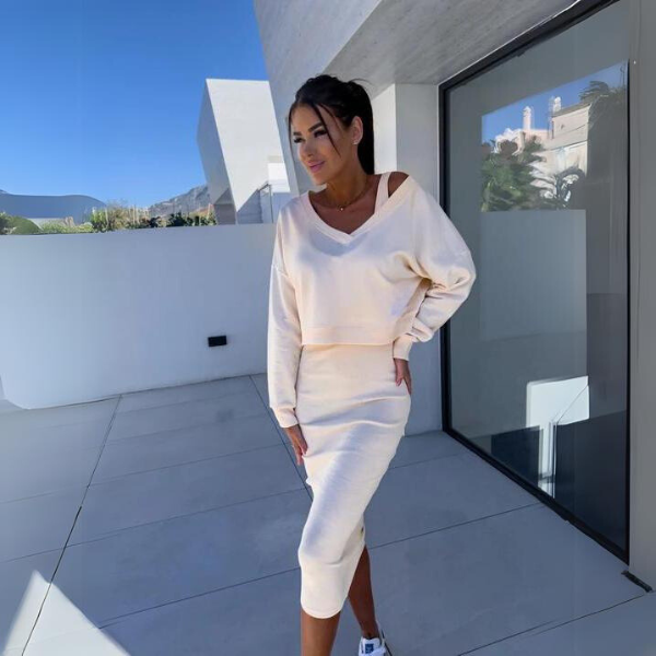 Andrine™ Casual Hoodie and Dress Set