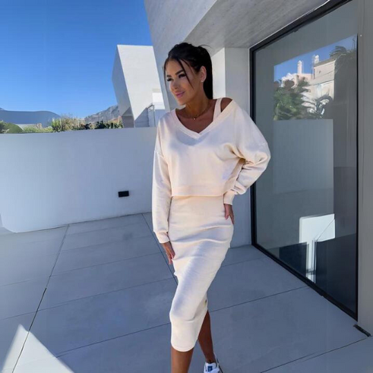 Andrine™ Casual Hoodie and Dress Set