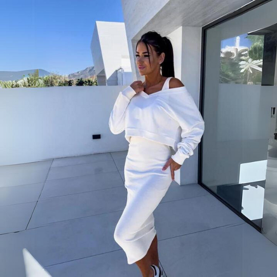 Andrine™ Casual Hoodie and Dress Set