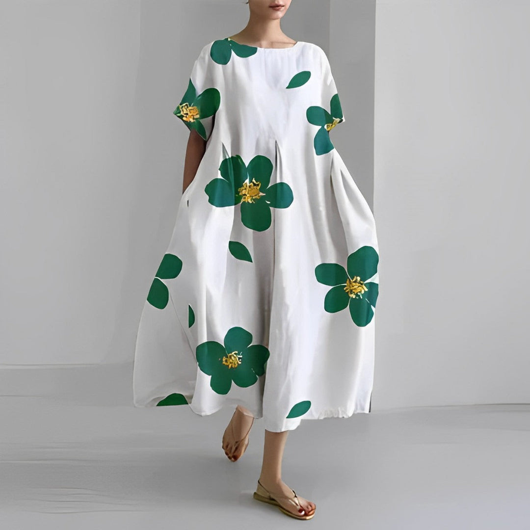 Amelia™ Cotton Bohemian Floral Dress