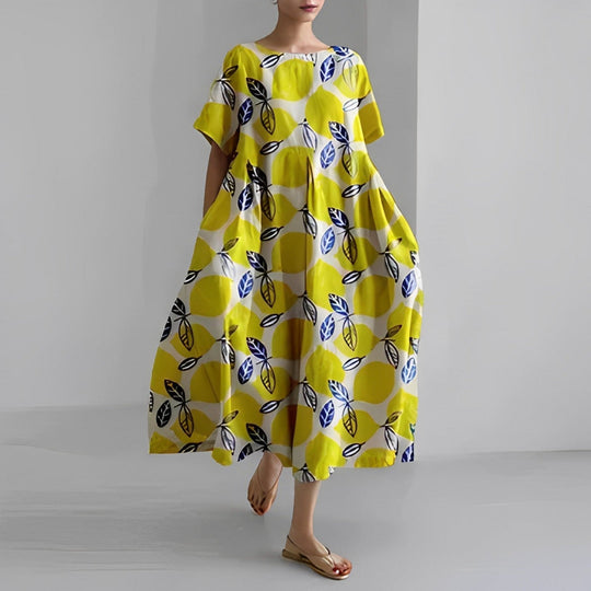 Amelia™ Cotton Bohemian Floral Dress
