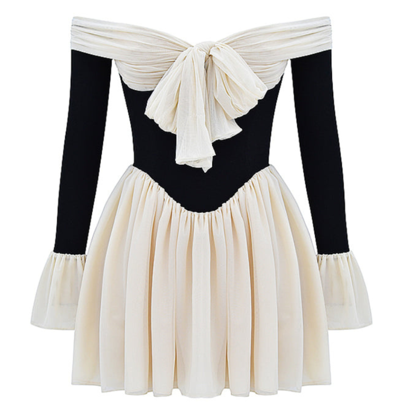 Laced Mini Flared Dress