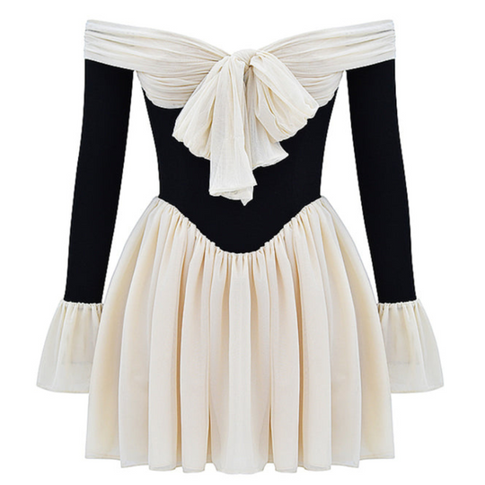 Laced Mini Flared Dress