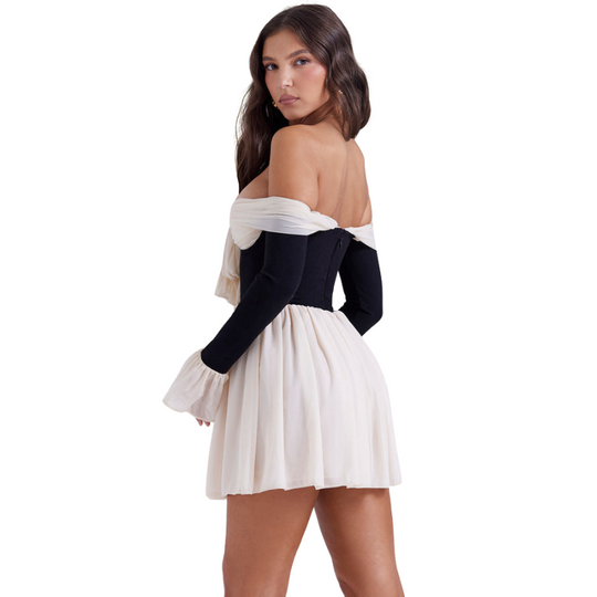 Laced Mini Flared Dress