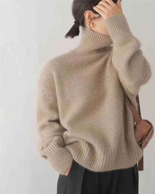 Lena™ Soft Cashmere Turtleneck Sweater