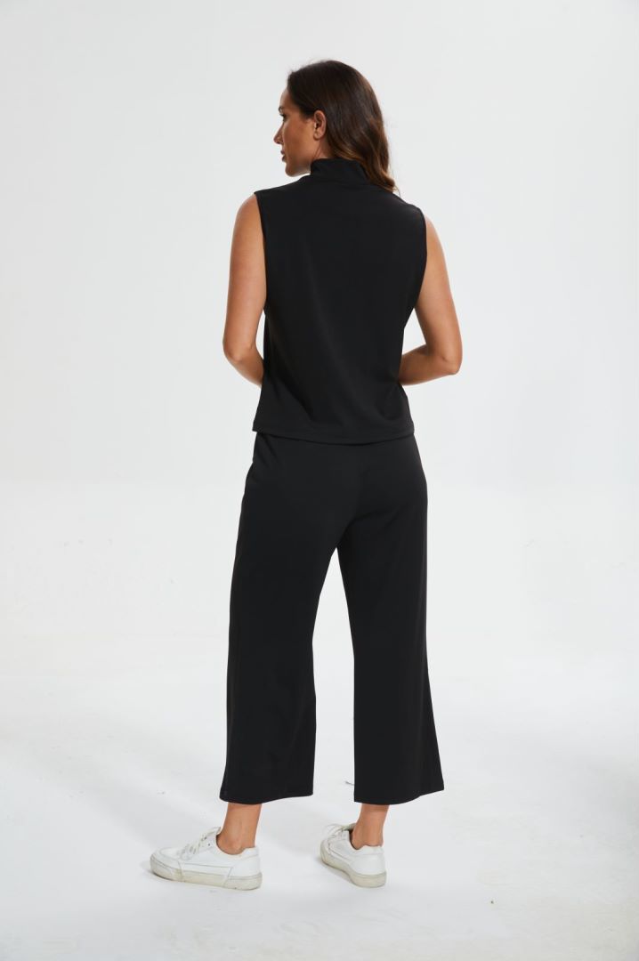 Cropped Wide Leg Pant Set