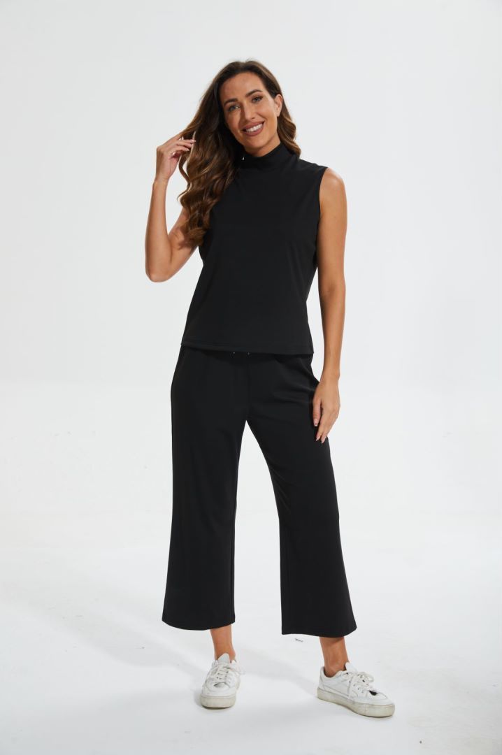 Cropped Wide Leg Pant Set