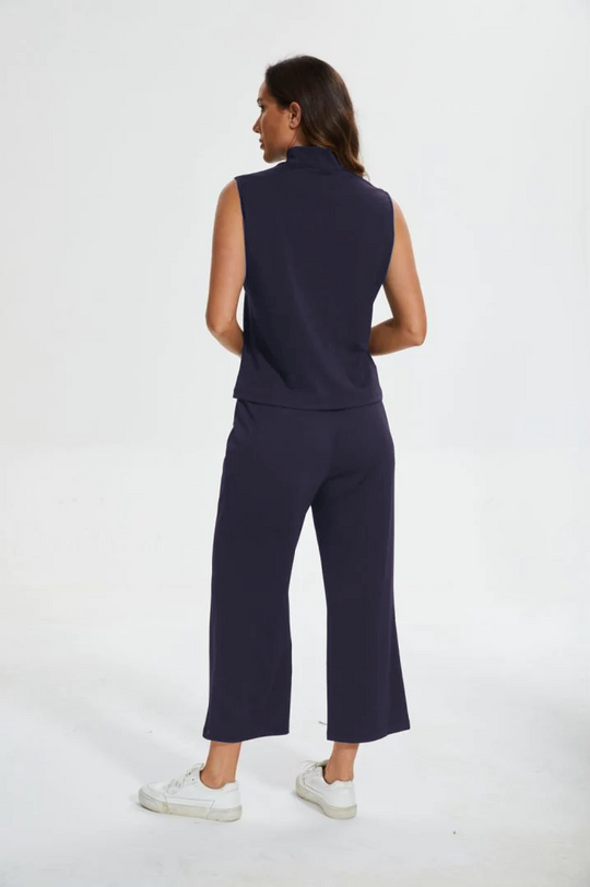 Cropped Wide Leg Pant Set