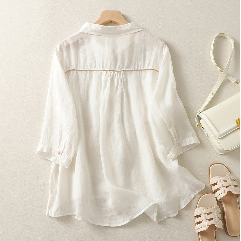 Laurienne™ | Buttoned Flared Blouse