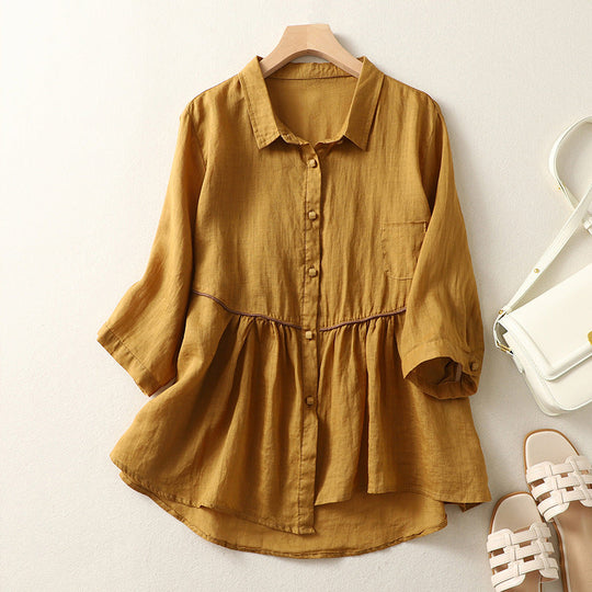 Laurienne™ | Buttoned Flared Blouse