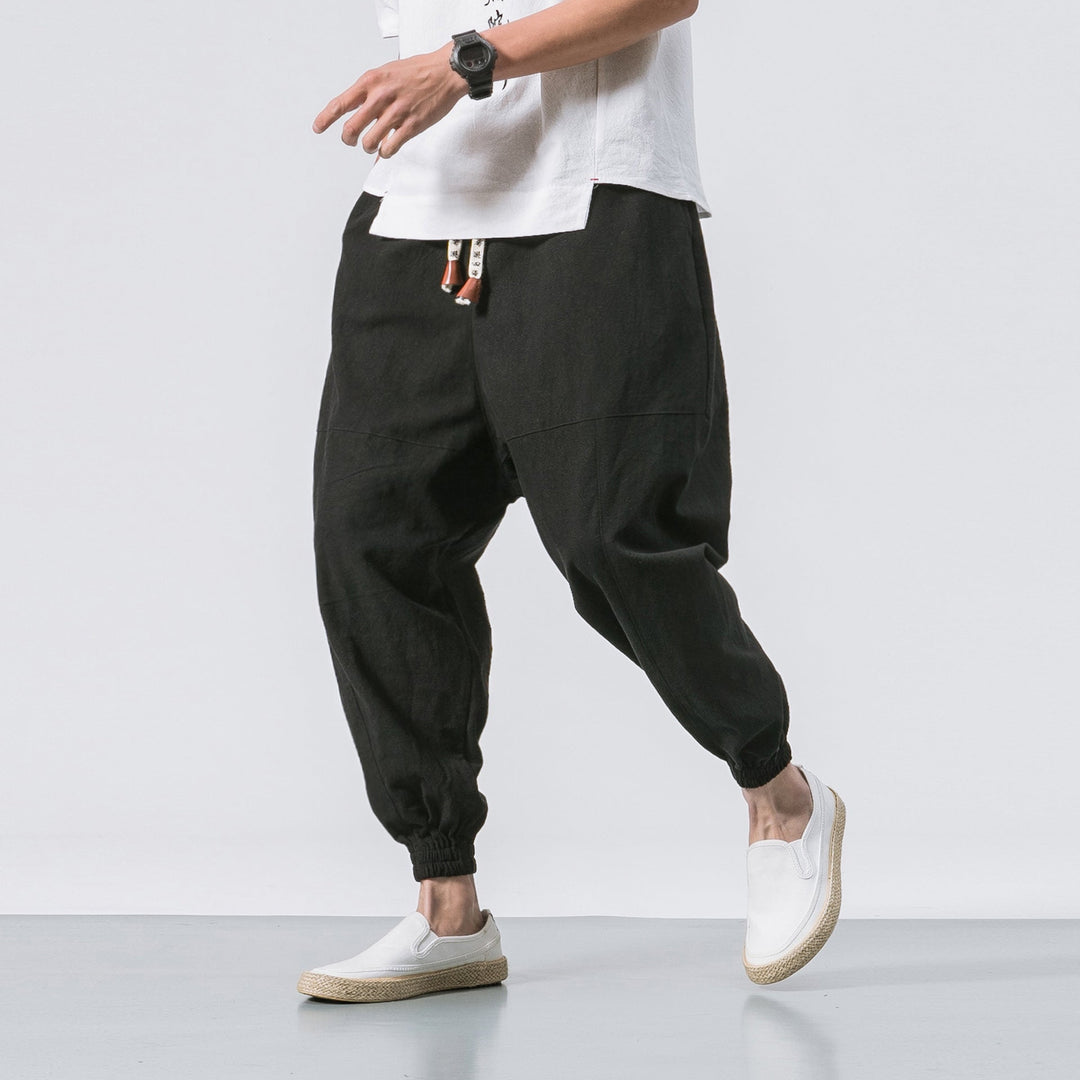 Shao - Comfort harem pants in cotton